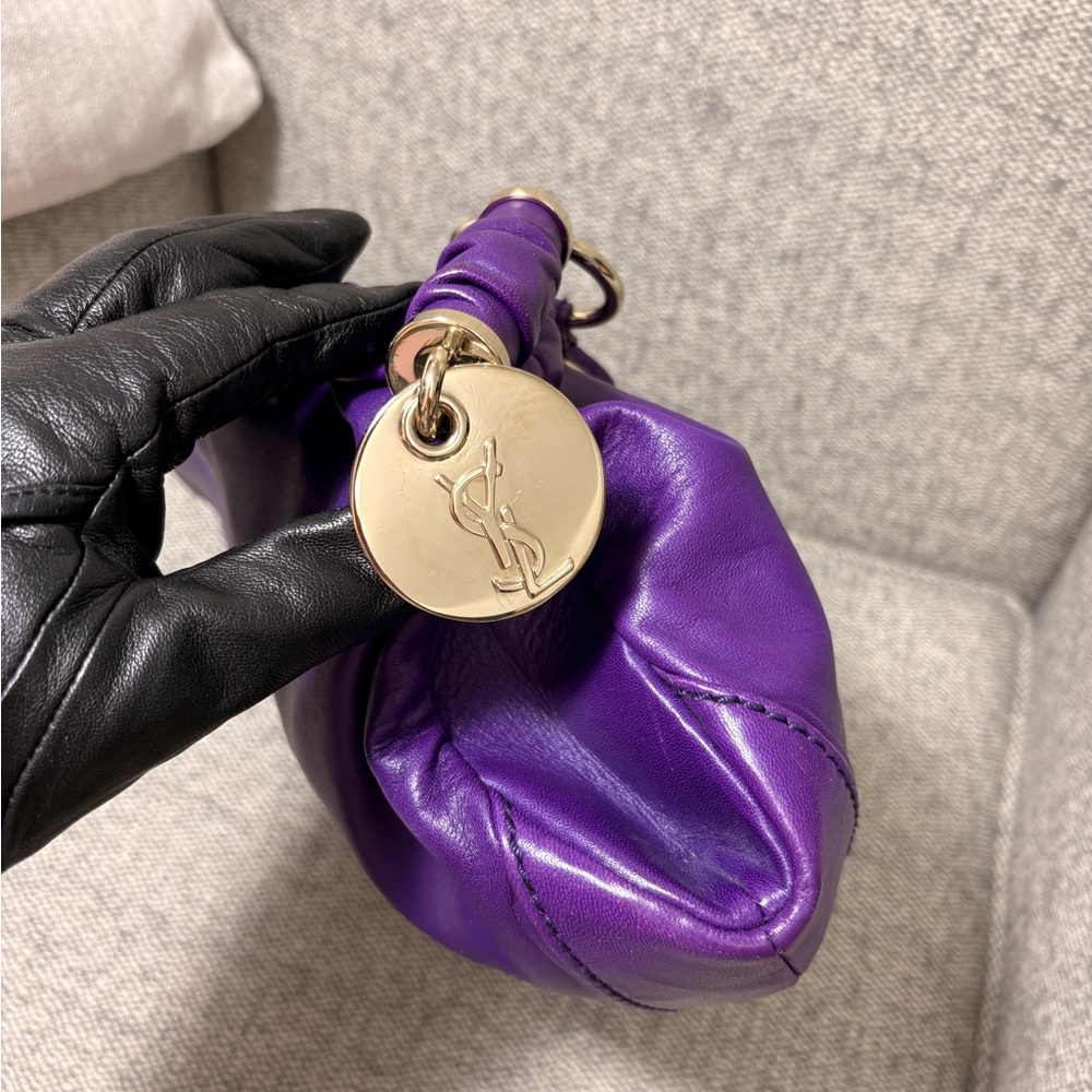 YSL Yves Saint Laurent Purple Hobo Bag - Picture 10 of 12